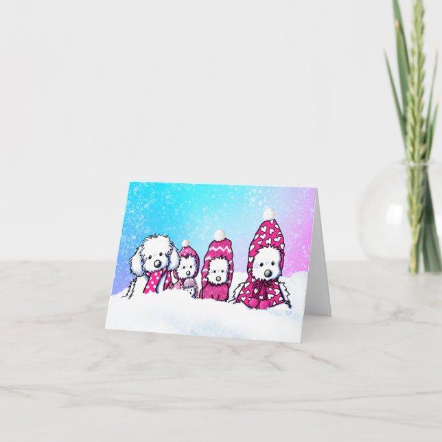 Tarjeta en blanco de maltés de invierno (Anverso)