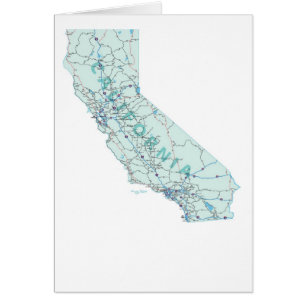 Tarjeta en blanco de mapa de California