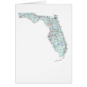 Tarjeta en blanco de mapa de Florida