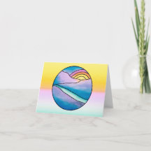 Tarjeta en blanco de Mountain Sunrise