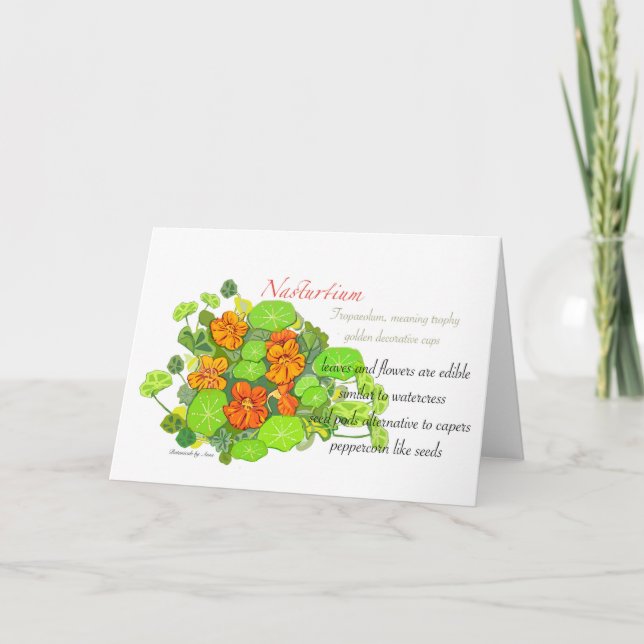 Tarjeta en blanco de Nasturtium (Anverso)