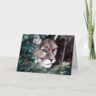 Tarjeta en blanco de observación del puma