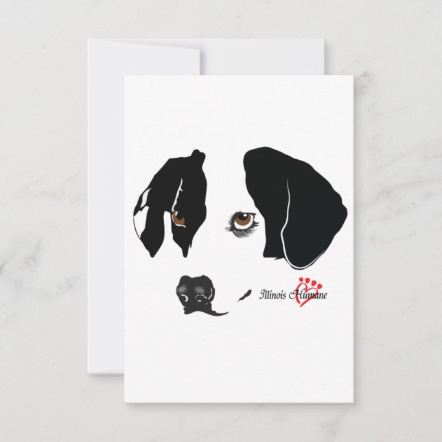 Tarjeta en blanco de ojos marrones (Anverso)