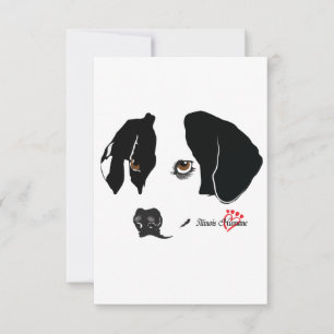 Tarjeta en blanco de ojos marrones