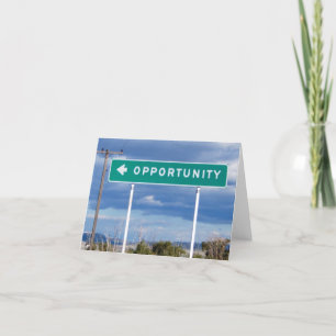 Tarjeta en blanco de oportunidad