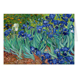 Tarjeta en blanco de pintura de Irises Vincent van