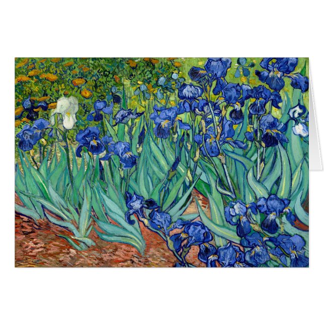 Tarjeta en blanco de pintura de Irises Vincent van (Anverso (Horizontal))