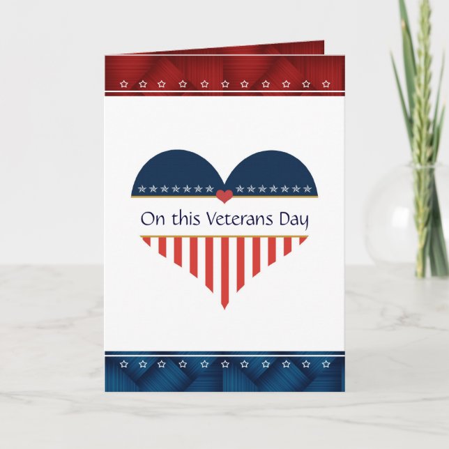 Tarjeta en blanco de saludo del Día de los Veteran (Anverso)