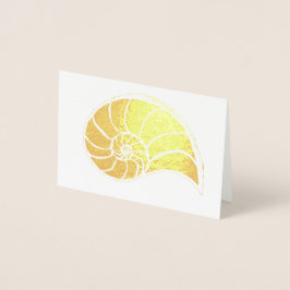 Tarjeta en blanco de Shell Gold Nautilus