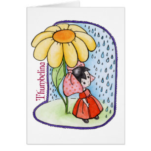 Tarjeta en blanco de Thumbelina