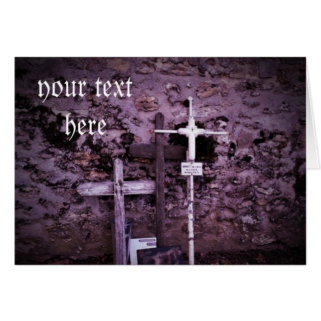 Tarjeta en blanco de tintes púrpura para cruces ab (Anverso (Horizontal))