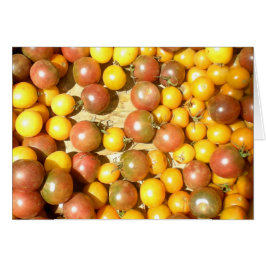 Tarjeta en blanco de tomate de cerezo