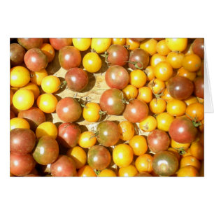 Tarjeta en blanco de tomate de cerezo