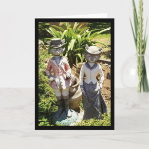 Tarjeta en blanco de zorros de moda