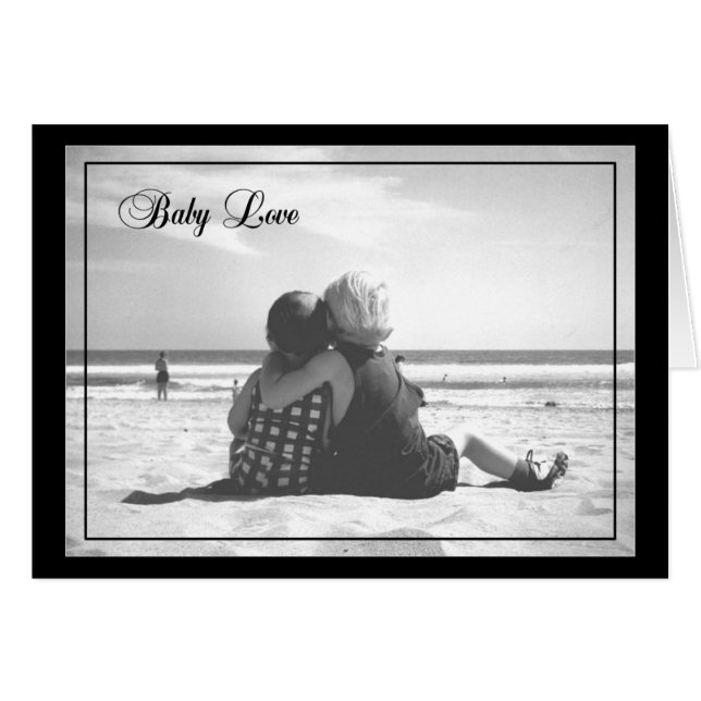 Tarjeta EN BLANCO del amor del bebé (Anverso (Horizontal))