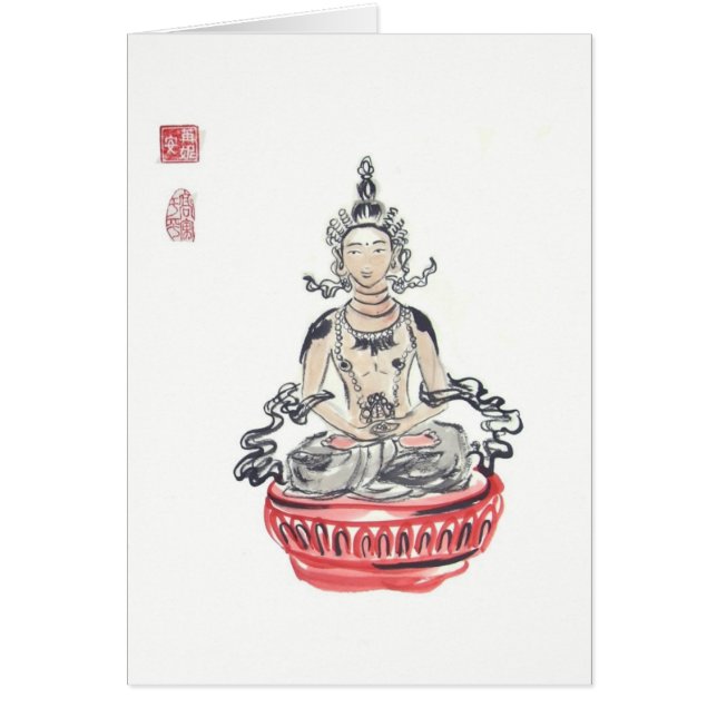 Tarjeta en blanco del arte de Amitayus Buda (Frente)