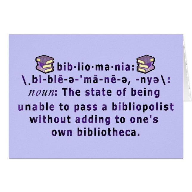 Tarjeta en blanco del Bibliomania (Anverso (Horizontal))