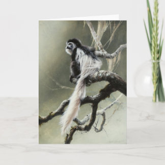 Tarjeta en blanco del Colobus de Andrew Denman