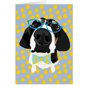 Tarjeta en blanco del Coonhound