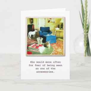 Tarjeta en blanco del humor