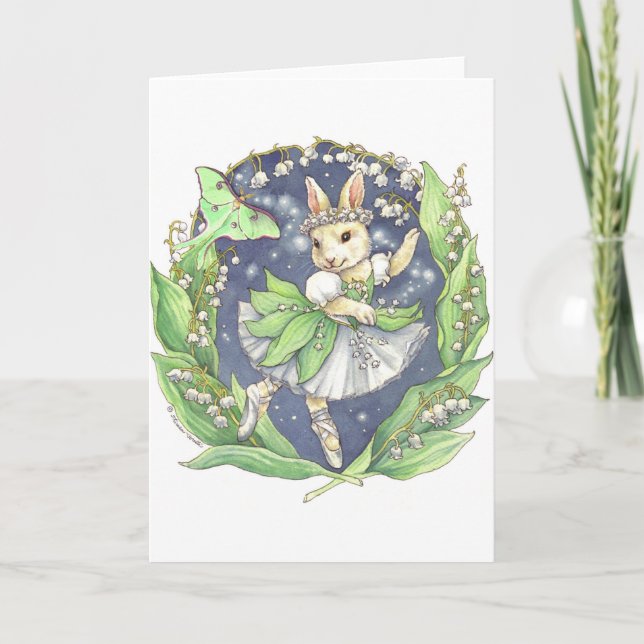Tarjeta en blanco del lirio de los valles (Anverso)