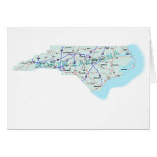 Tarjeta en blanco del mapa de Carolina del Norte