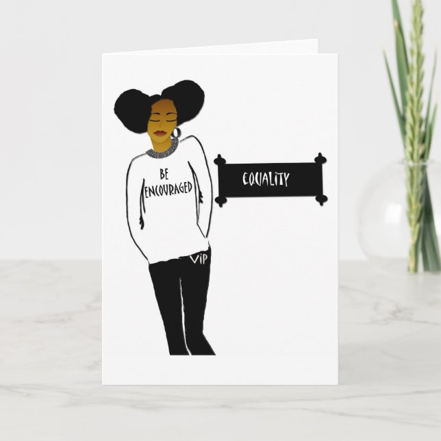 Tarjeta en blanco del mes negro inspirador de la (Anverso)