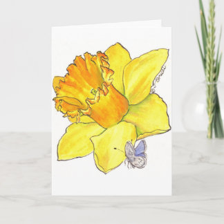 Tarjeta en blanco del narciso