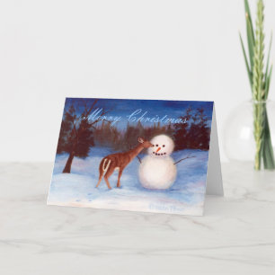 Tarjeta en blanco del navidad de la curiosidad