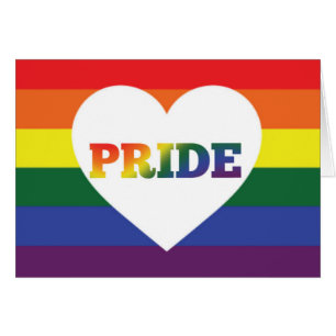 Tarjeta en blanco del orgullo del arco iris LGBT