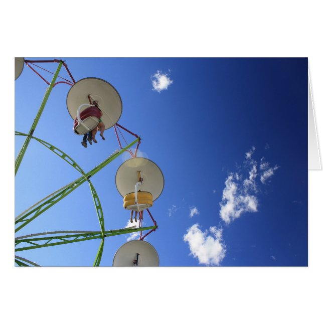 Tarjeta en blanco del paseo del carnaval (Anverso (Horizontal))