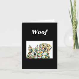 Tarjeta en blanco del pastor australiano y del hon