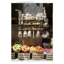 Tarjeta en blanco del soporte de fruta