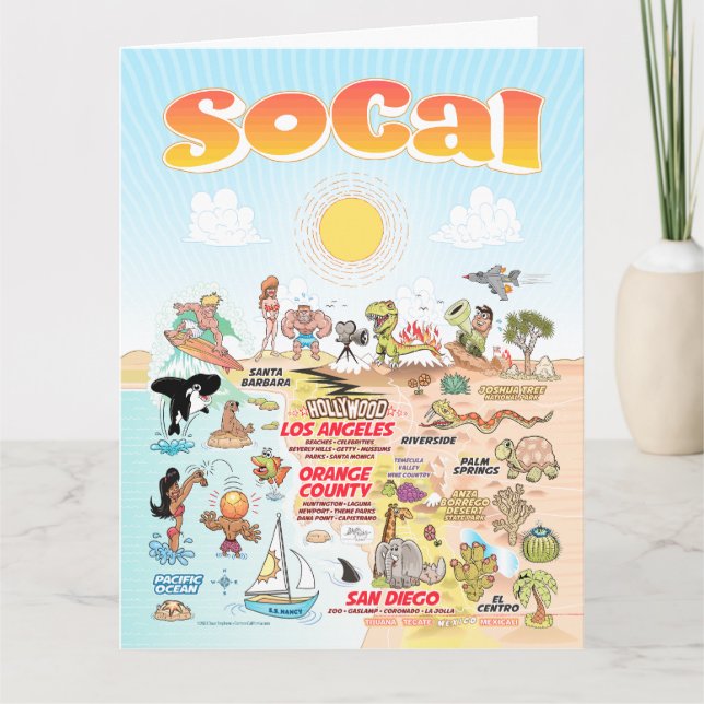 Tarjeta en blanco del sur de California (Anverso)