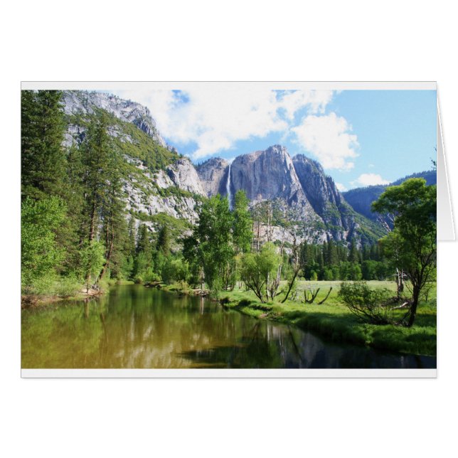 Tarjeta en blanco del valle de Yosemite (Anverso (Horizontal))