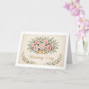 Tarjeta en blanco día de la boda 