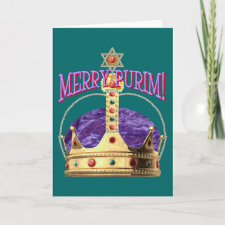 Tarjeta en blanco feliz de Purim