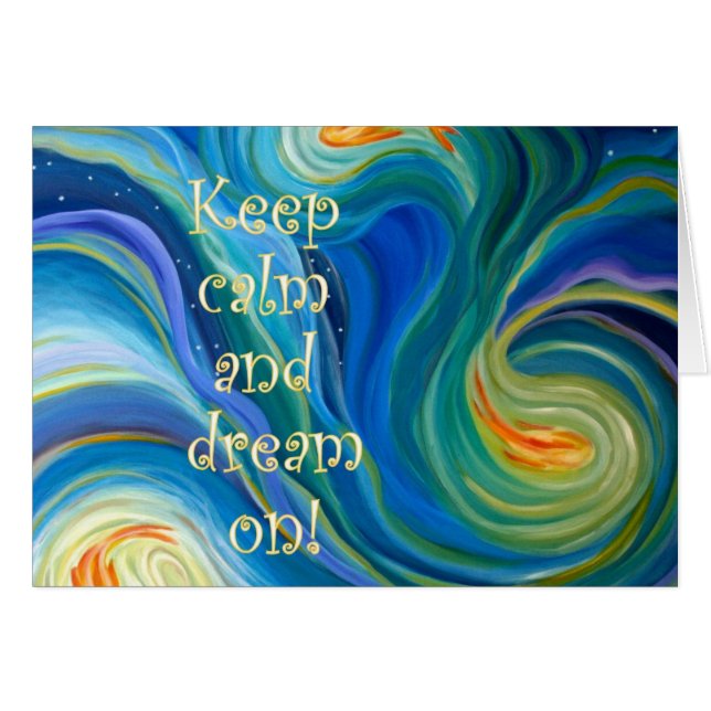 Tarjeta en blanco, Flourish, pescado, Jennifer (Anverso (Horizontal))