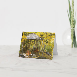 Tarjeta en blanco, Gazebo del otoño