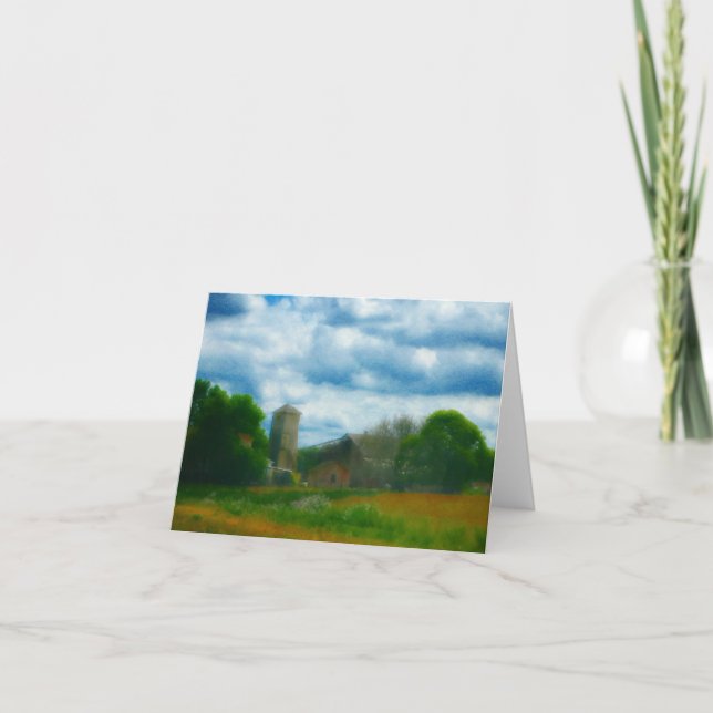 Tarjeta en blanco, granja (Anverso)