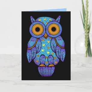 Tarjeta en blanco H00t Owl Midnight Madness
