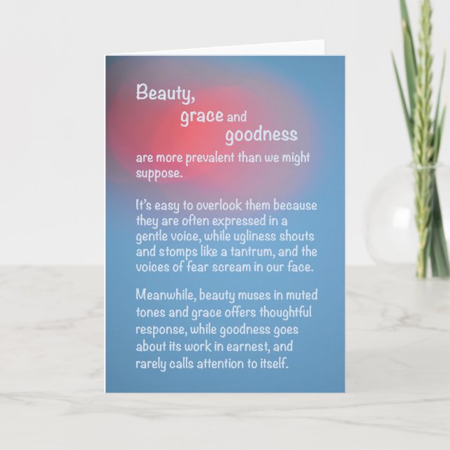 Tarjeta en blanco inspirador de pensamiento (Anverso)