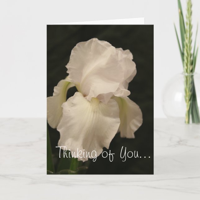 Tarjeta en blanco Iris Thinking of You (Anverso)