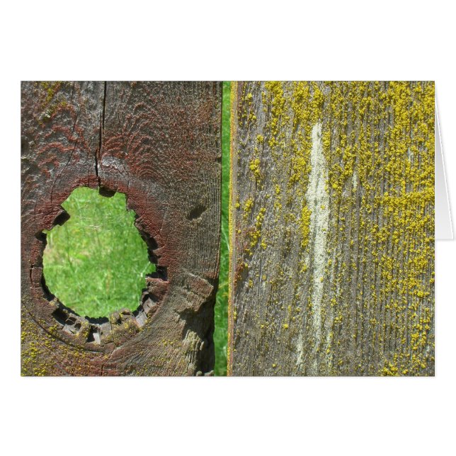 Tarjeta - en blanco - Knothole in Fence (Anverso (Horizontal))