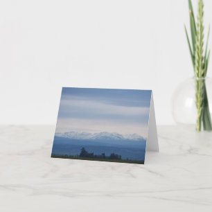 Tarjeta en blanco, línea aérea de la sierra