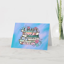 Tarjeta en blanco: Lover del libro "1000 vidas"