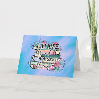 Tarjeta en blanco: Lover del libro "1000 vidas"