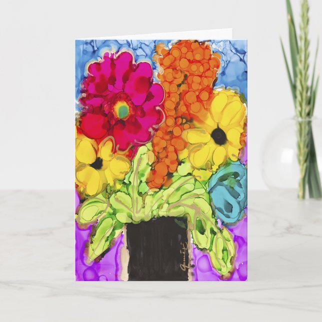 Tarjeta en blanco Lovitude "Vibes positivas" (Anverso)