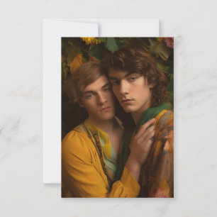 Tarjeta en blanco masculino para el amor