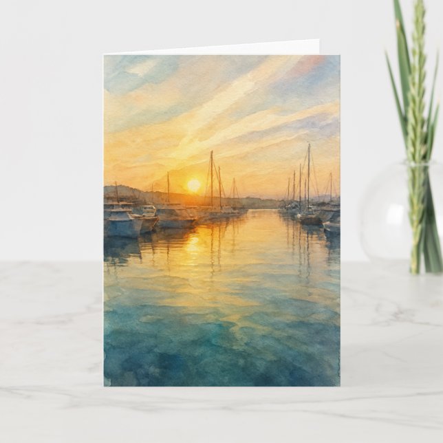 Tarjeta en blanco Mediterranean Sunrise (Anverso)